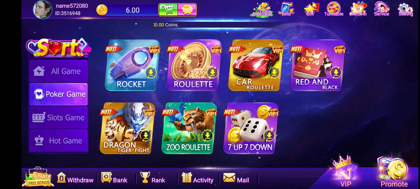 poker games screenshot of Luck91 Game